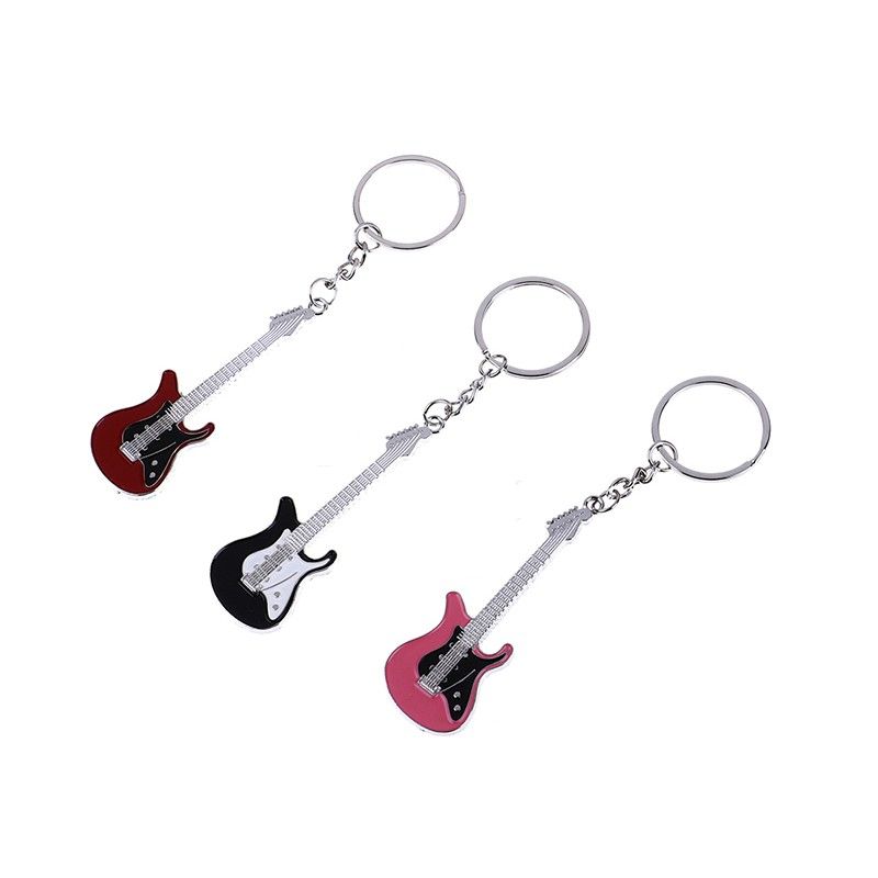 Porte-clés instrument Guitare en métal et plastique