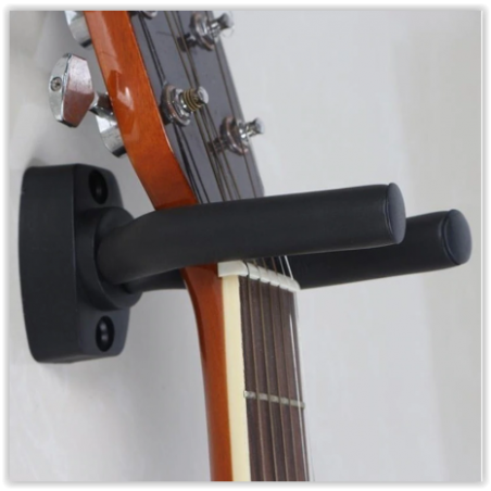 Support mural guitare universel noir ABS avec visserie