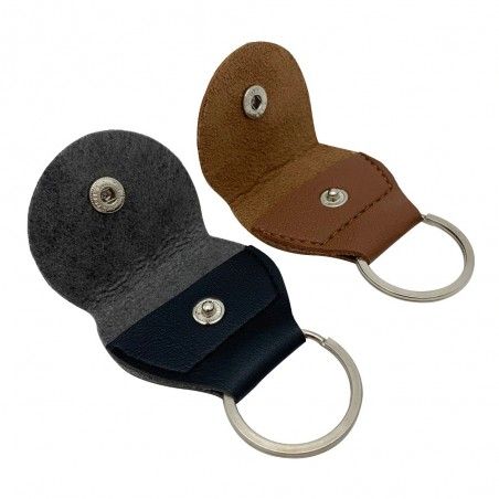 Porte-clés étui à médiators guitare cuir PU noir ou marron