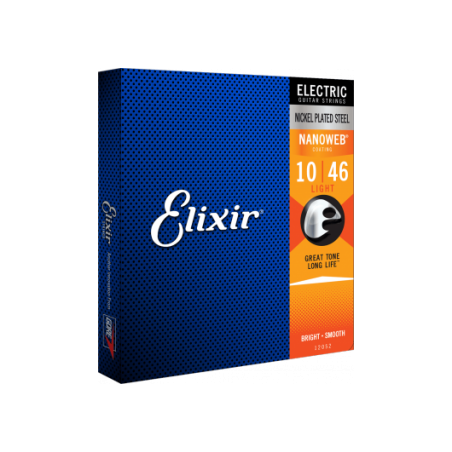 Cordes guitare électrique Elixir 12052 Nanoweb 10-46