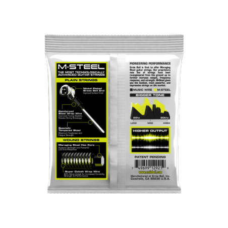 Cordes guitare électrique Ernie Ball 2921 M-Steel Regular Slinky 10-46