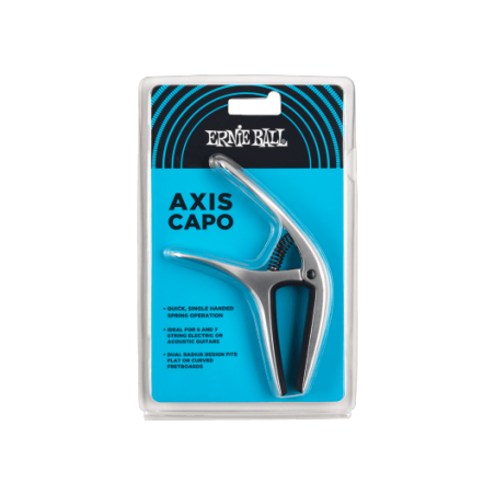 Capodastre guitare Ernie Ball Axis 9601 argent