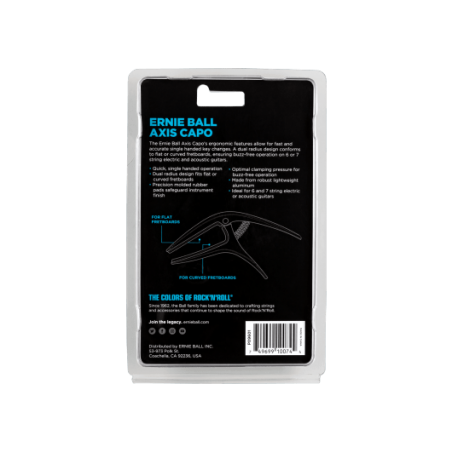 Capodastre guitare Ernie Ball Axis 9601 argent