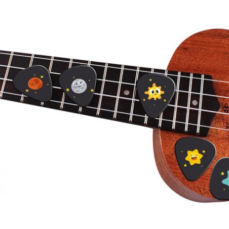 Médiator guitare étoile 0,71 mm medium en PVC - lot de 10