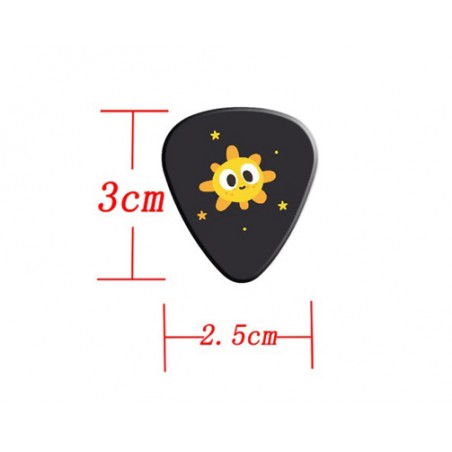 Médiator guitare étoile 0,71 mm medium en PVC - lot de 10