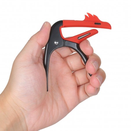 Capodastre guitare perroquet à pince avec 3 médiators