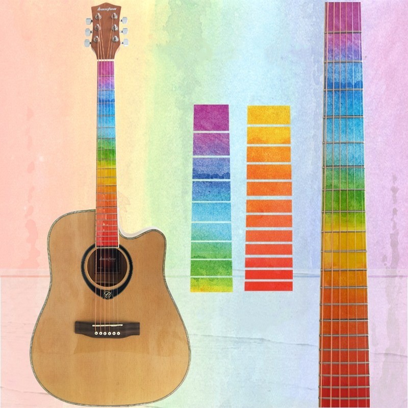 Mugig – cordes de guitare acoustique colorées, arc-en-ciel, partie Folk  classique, bricolage, corde en acier revêtu AW435C - AliExpress