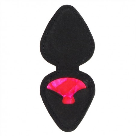 Range médiator guitare magnétique en cuir noir