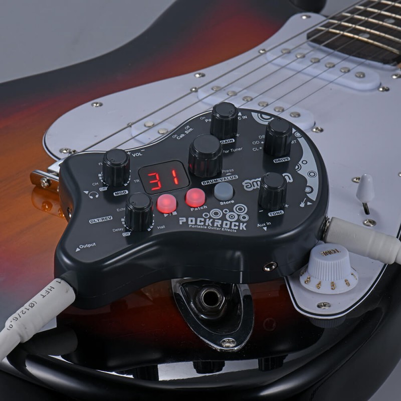 Pédale Multi-effets Pour Guitare électrique 10 En 1 - Distorsion, Delay, Chorus, Trémolo, Overdrive, Tuner