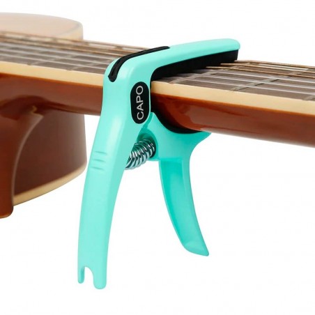 Capodastre guitare à pince avec porte-médiator en acier